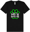 Load image into Gallery viewer, Neon Paws He's With Me Unisex V-Neck Shirt
