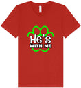 Load image into Gallery viewer, Neon Paws He's With Me Unisex V-Neck Shirt