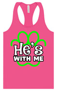 Load image into Gallery viewer, Neon Paws He's With Me Women's Racerback Tank