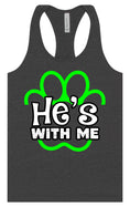 Load image into Gallery viewer, Neon Paws He's With Me Women's Racerback Tank