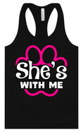 Load image into Gallery viewer, Neon Paws She's With Me Women's Racerback Tank