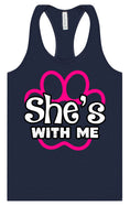 Load image into Gallery viewer, Neon Paws She's With Me Women's Racerback Tank