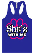 Load image into Gallery viewer, Neon Paws She's With Me Women's Racerback Tank