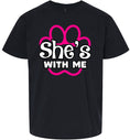Load image into Gallery viewer, Neon Paws She's With Me Children's Gildan Soft Shirt
