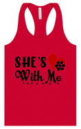 Load image into Gallery viewer, Cutesy She's With Me Women's Racerback Tank