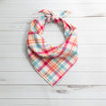 Load image into Gallery viewer, Plaid Bandana, Flannel Dog Bandana, Plaid Bandana, Spring Bandana, High Quality Fabric, Pink, Blue - Southlake Paws