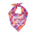 Load image into Gallery viewer, Pink Luxe Flannel Plaid dog bandana | Pink, Sweet & Sassy | Valentine Bandana - Southlake Paws