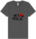 Load image into Gallery viewer, Cutesy He's With Me Unisex V-Neck Shirt