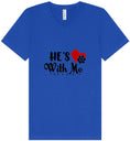 Load image into Gallery viewer, Cutesy He's With Me Unisex V-Neck Shirt