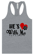 Load image into Gallery viewer, Cutesy He's With Me Women's Racerback Tank
