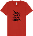 Load image into Gallery viewer, Dogs Before Dudes Unisex V-Neck Shirt