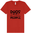 Load image into Gallery viewer, Dogs Are My Favorite People Unisex V-Neck Shirt