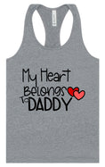 Load image into Gallery viewer, My Heart Belongs to Daddy Women's Racerback Tank