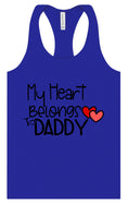 Load image into Gallery viewer, My Heart Belongs to Daddy Women's Racerback Tank
