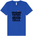 Load image into Gallery viewer, Grading Papers, Losing Brain Cells Unisex V-Neck Shirt