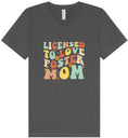 Load image into Gallery viewer, Licensed to Love Foster Mom Unisex V-Neck Shirt