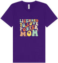 Load image into Gallery viewer, Licensed to Love Foster Mom Unisex V-Neck Shirt