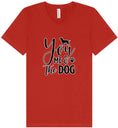Load image into Gallery viewer, You, Me, and the Dog Unisex V-Neck Shirt