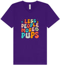 Load image into Gallery viewer, Less People, More Pups Unisex V-Neck Shirt