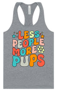 Load image into Gallery viewer, Less People, More Pups Women's Racerback Tank