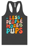 Load image into Gallery viewer, Less People, More Pups Women's Racerback Tank
