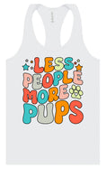 Load image into Gallery viewer, Less People, More Pups Women's Racerback Tank