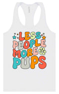 Load image into Gallery viewer, Less People, More Pups Women's Racerback Tank