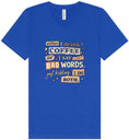 Load image into Gallery viewer, Drink Coffee and Say Bad Words Unisex V-Neck Shirt