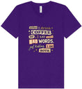 Load image into Gallery viewer, Drink Coffee and Say Bad Words Unisex V-Neck Shirt