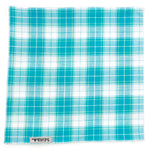 Madras Plaid Turquoise/White Bandana