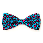 Leopard Teal/Pink Bow Tie