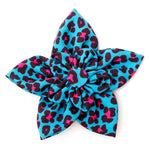 Leopard Teal/Pink Flower