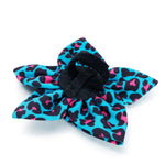 Leopard Teal/Pink Flower