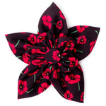 Poppies Black Flower Collar Attachment