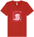 Load image into Gallery viewer, Love My Daughter Alotl Unisex V-Neck Shirt
