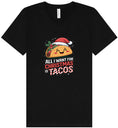 Load image into Gallery viewer, Tacos for Christmas Unisex V-Neck Shirt