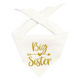 Load image into Gallery viewer, Big Sister White Dog Bandana | Pregnancy, Birth, Adoption, New Puppy, Baby Announcement - Southlake Paws