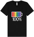 Load image into Gallery viewer, Pride Battery Charged Unisex V-Neck Shirt
