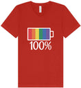 Load image into Gallery viewer, Pride Battery Charged Unisex V-Neck Shirt