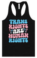 Load image into Gallery viewer, Trans Rights are Human Rights Women's Racerback Tank