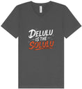 Load image into Gallery viewer, Delulu is the Solulu Unisex V-Neck Shirt