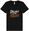 Load image into Gallery viewer, Delulu is the Solulu Unisex V-Neck Shirt