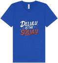 Load image into Gallery viewer, Delulu is the Solulu Unisex V-Neck Shirt