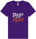 Load image into Gallery viewer, Delulu is the Solulu Unisex V-Neck Shirt
