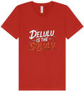 Load image into Gallery viewer, Delulu is the Solulu Unisex V-Neck Shirt