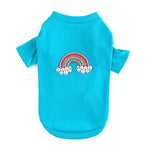 Rainbow Dog Tee Aqua