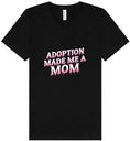 Load image into Gallery viewer, Adoption Made Me a Mom Unisex V-Neck Shirt
