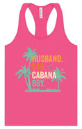 Load image into Gallery viewer, Dad. Husband. Cabana Boy. Women's Racerback Tank
