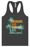 Load image into Gallery viewer, Dad. Husband. Cabana Boy. Women's Racerback Tank