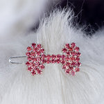 Crystal Bone Barrette Pink